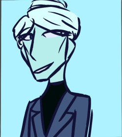 blue nacre portrait